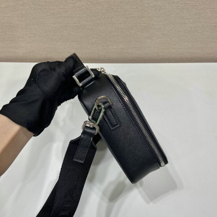 Medium Prada Brique Saffiano leather bag Black 2VH069