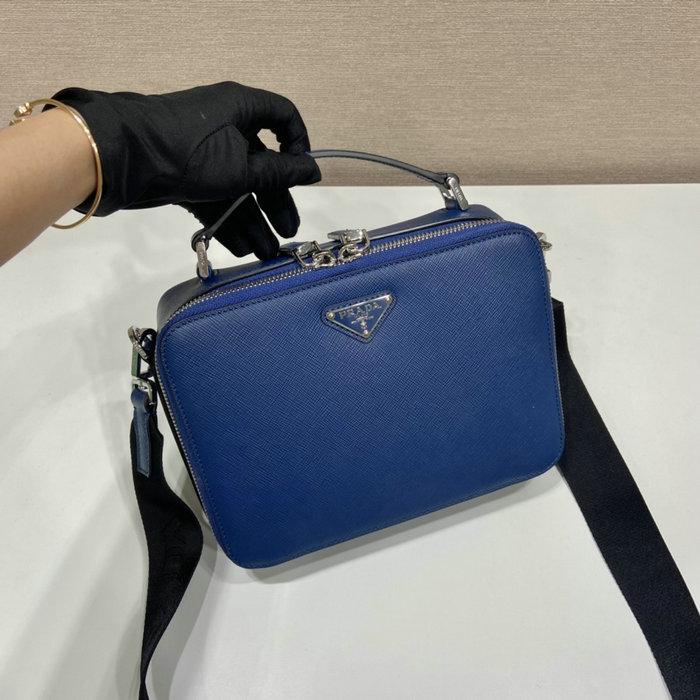 Medium Prada Brique Saffiano leather bag Blue 2VH069