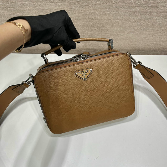 Medium Prada Brique Saffiano leather bag Brown 2VH069