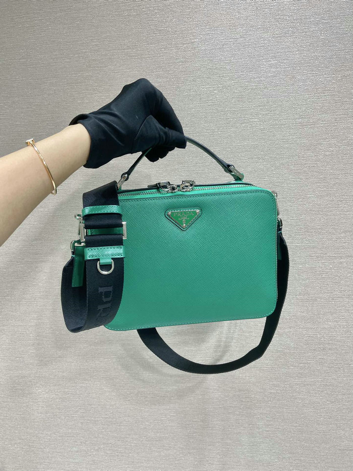 Medium Prada Brique Saffiano leather bag Green 2VH069