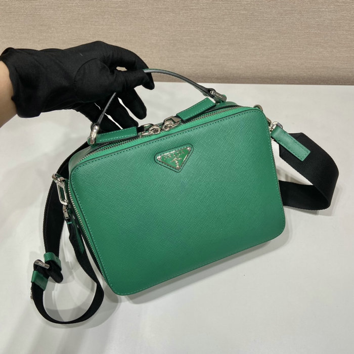 Medium Prada Brique Saffiano leather bag Green 2VH069