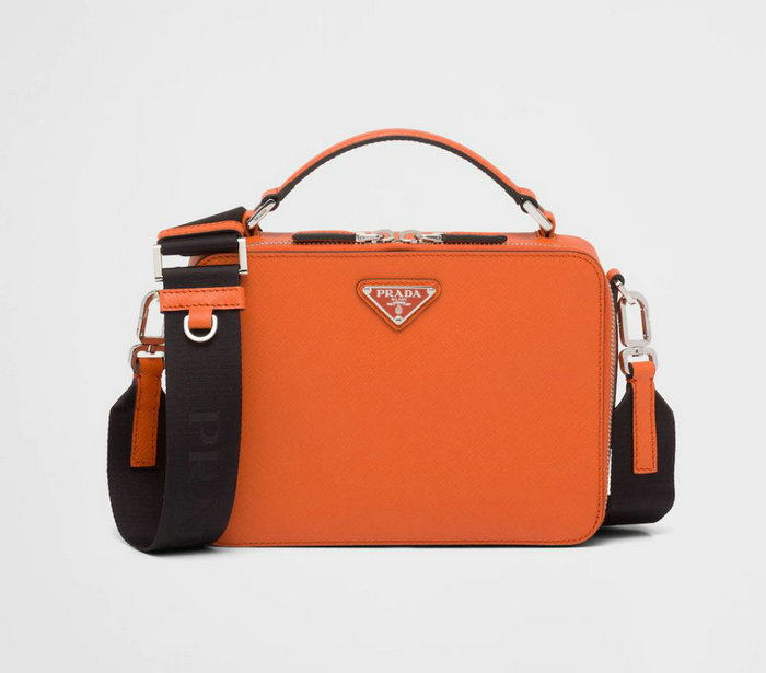 Medium Prada Brique Saffiano leather bag Orange 2VH069