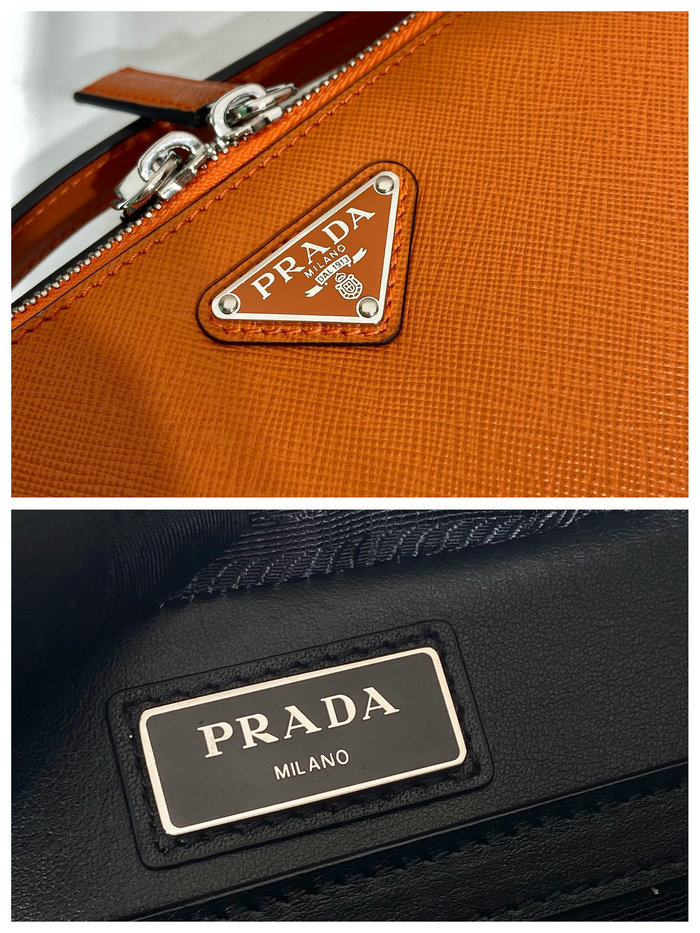Medium Prada Brique Saffiano leather bag Orange 2VH069