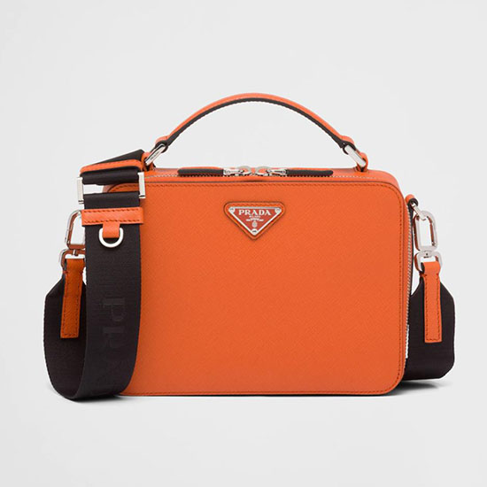 Medium Prada Brique Saffiano leather bag Orange 2VH069