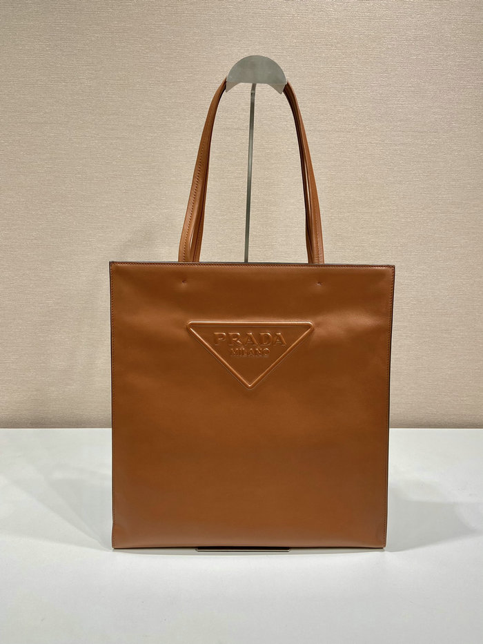 Prada Leather tote bag Brown 1BG429