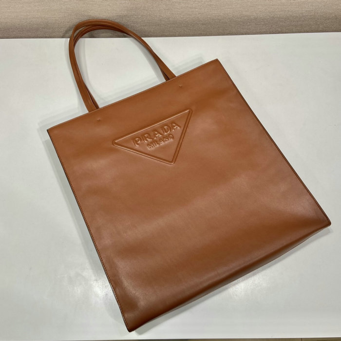 Prada Leather tote bag Brown 1BG429