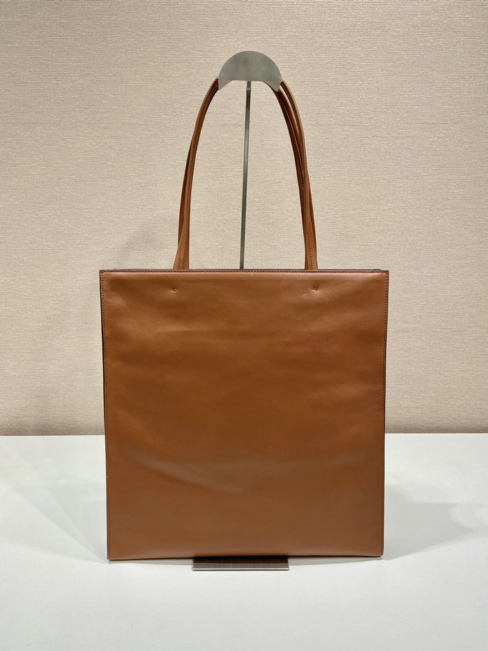 Prada Leather tote bag Brown 1BG429
