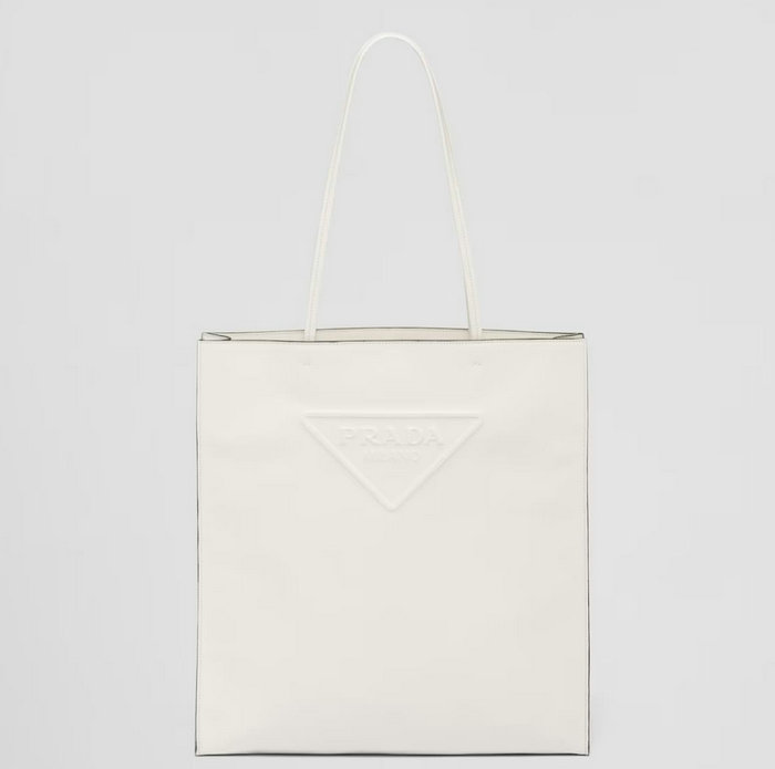 Prada Leather tote bag White 1BG429