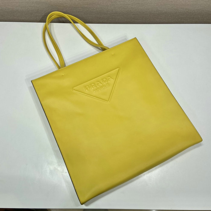 Prada Leather tote bag Yellow 1BG429