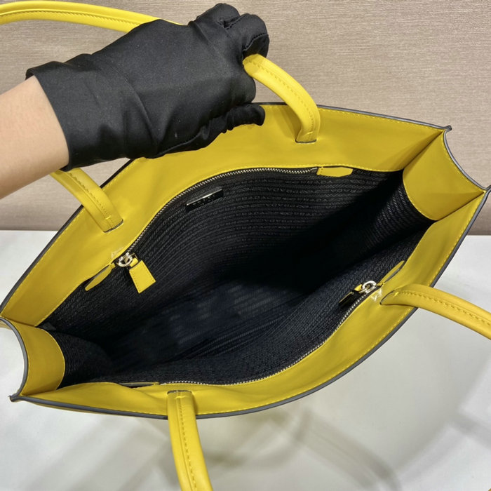 Prada Leather tote bag Yellow 1BG429