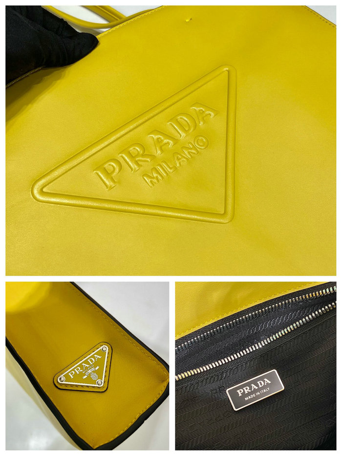 Prada Leather tote bag Yellow 1BG429