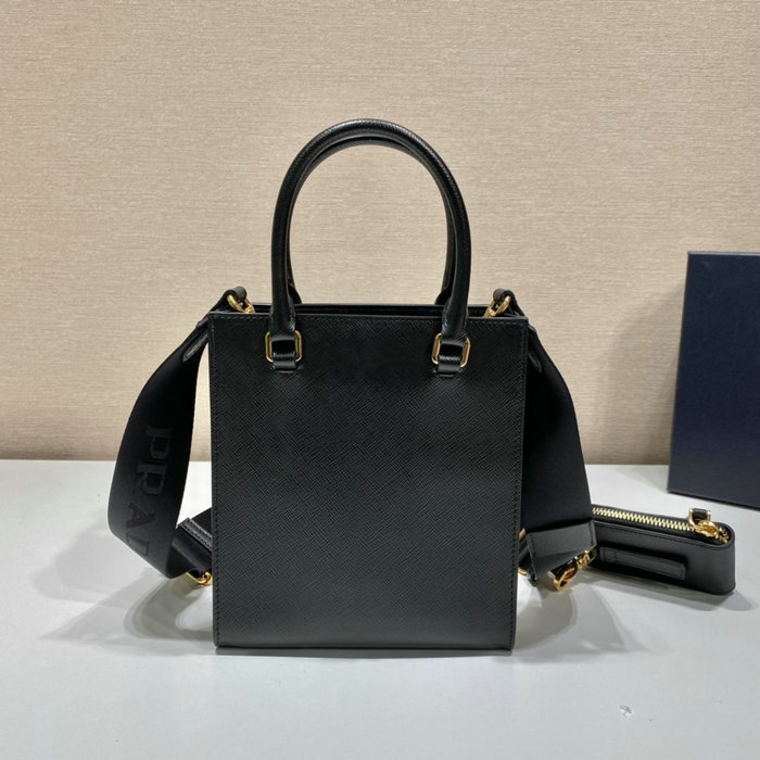 Prada Saffiano Leather handbag Black 1BA333