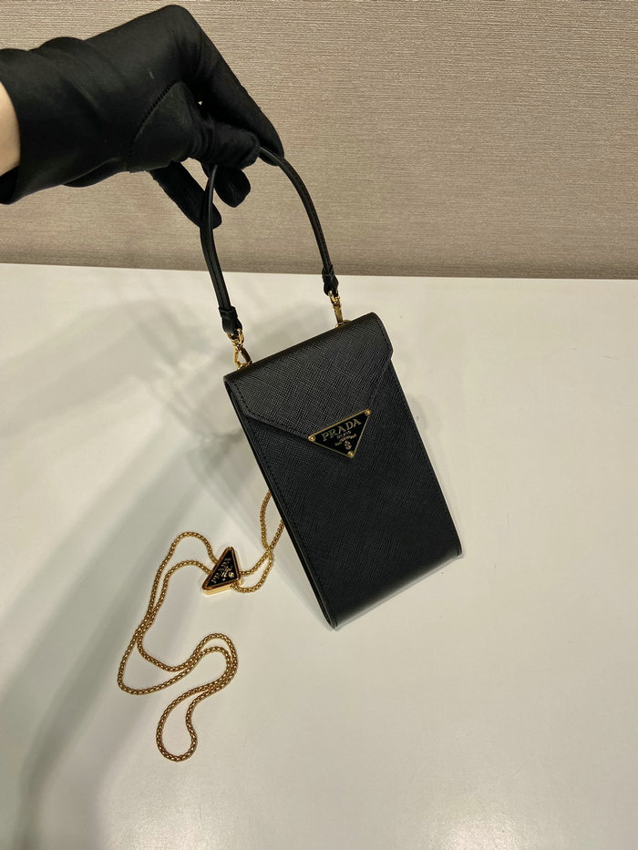 Prada Saffiano leather mini-bag Black 1BP050