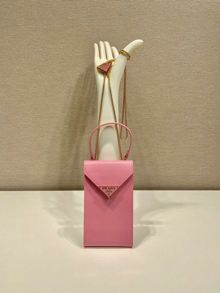 Prada Saffiano leather mini-bag Pink 1BP050