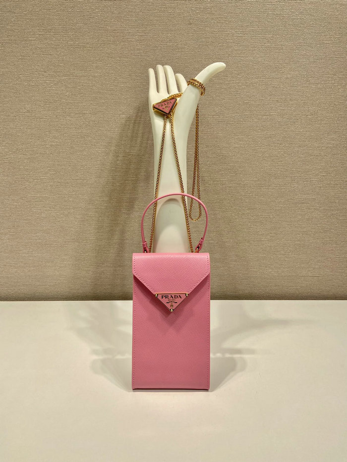 Prada Saffiano leather mini-bag Pink 1BP050
