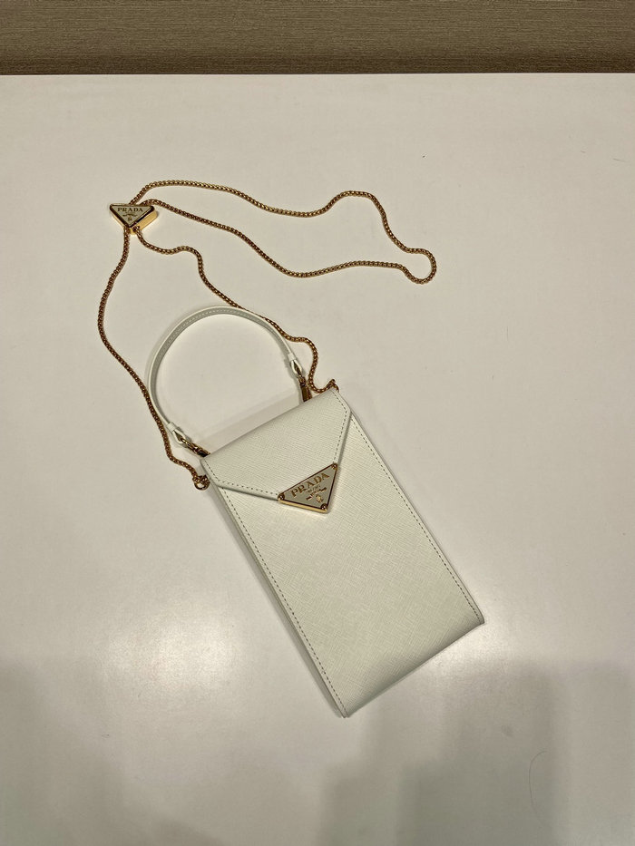 Prada Saffiano leather mini-bag White 1BP050