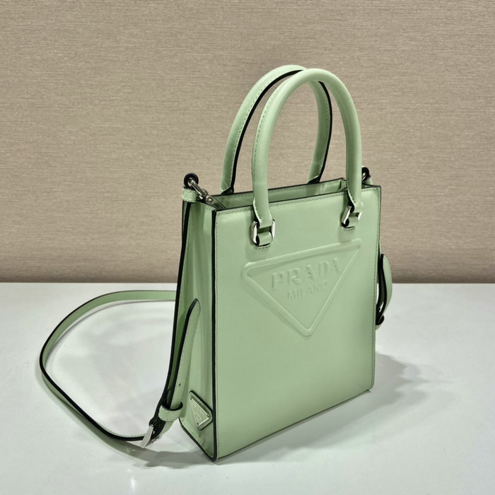 Prada Smooth Leather handbag Green 1BA333