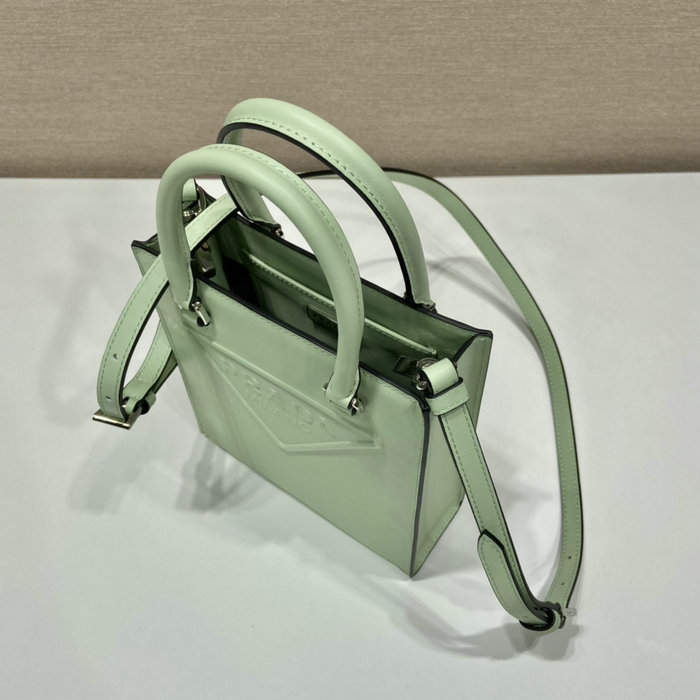 Prada Smooth Leather handbag Green 1BA333