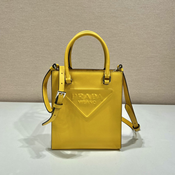 Prada Smooth Leather handbag Yellow 1BA333