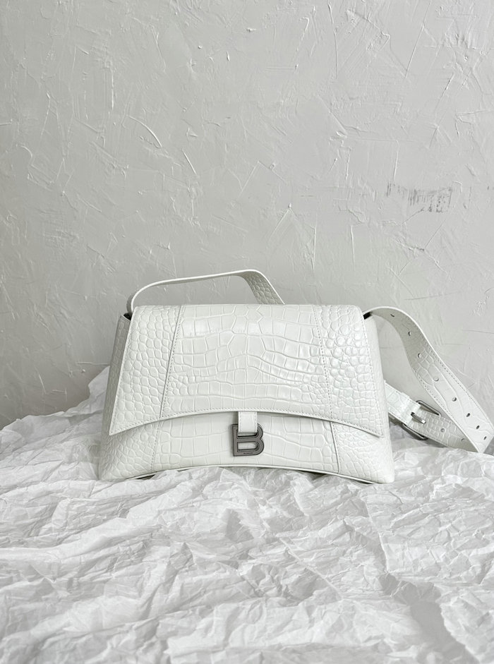 Balenciaga Downtown Medium Shoulder Bag White B671354