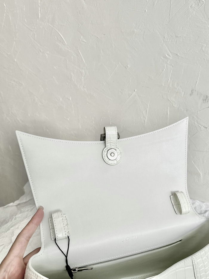 Balenciaga Downtown Medium Shoulder Bag White B671354