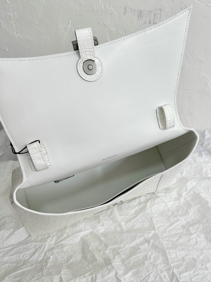 Balenciaga Downtown Medium Shoulder Bag White B671354