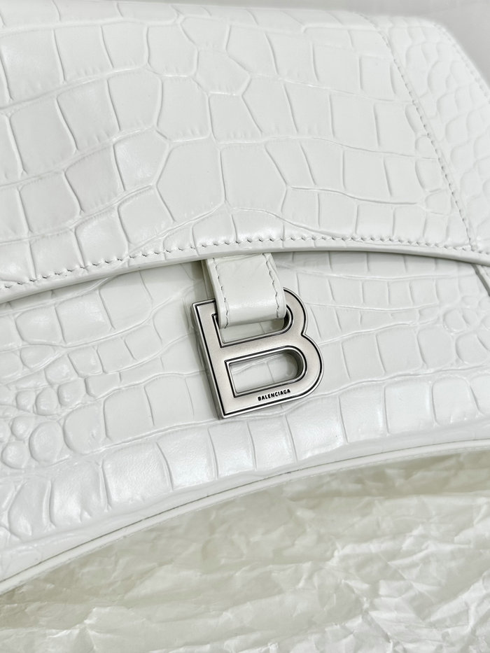 Balenciaga Downtown Small Shoulder Bag White B671353