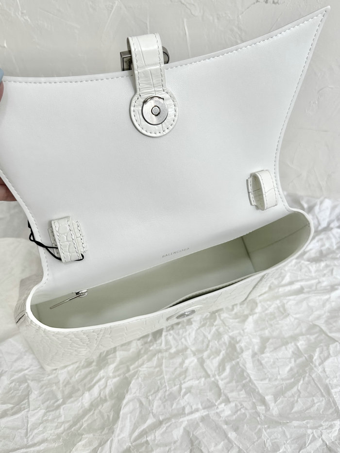 Balenciaga Downtown Small Shoulder Bag White B671353