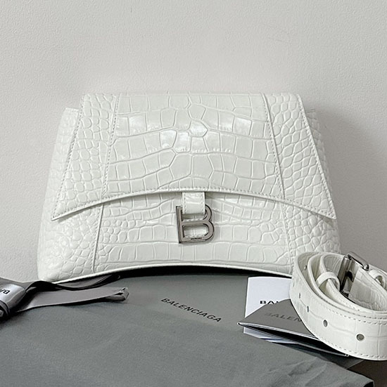 Balenciaga Downtown Small Shoulder Bag White B671353