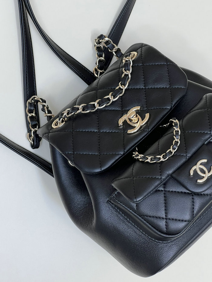 Chanel Calfskin Duma Backpack Black AS3687