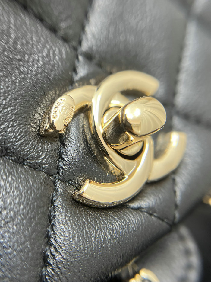Chanel Calfskin Duma Backpack Black AS3687