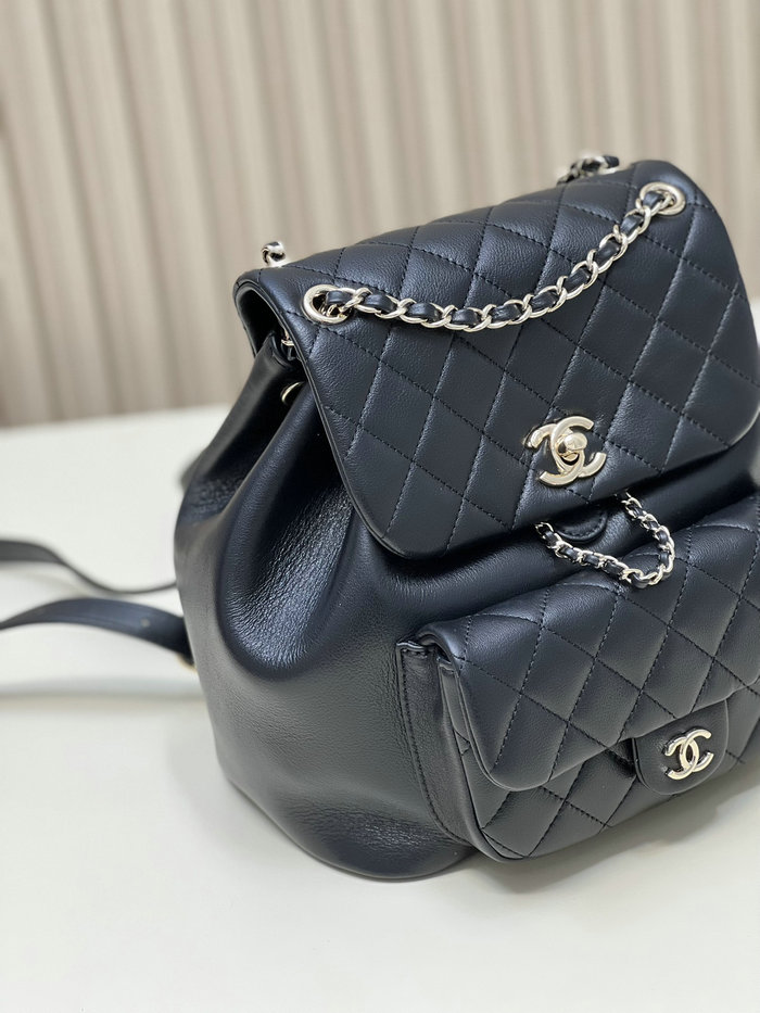 Chanel Calfskin Duma Backpack Black AS3688