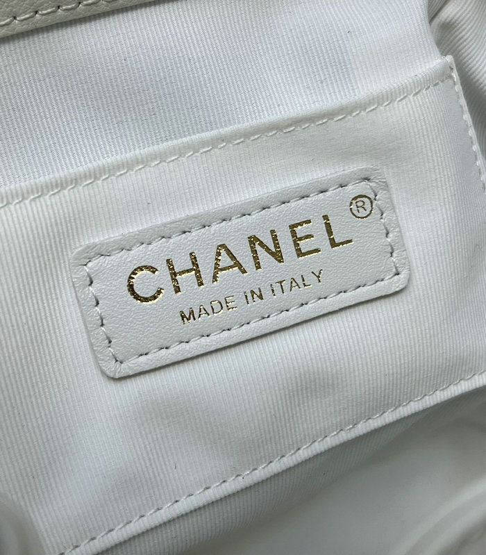 Chanel Calfskin Duma Backpack White AS3687