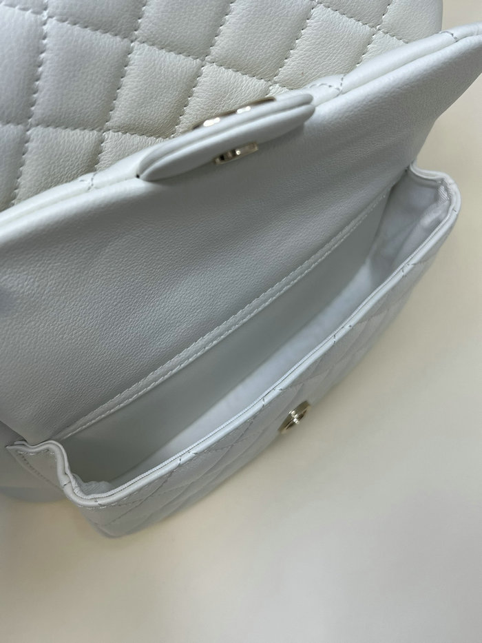 Chanel Calfskin Duma Backpack White AS3688