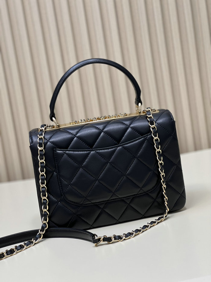 Chanel Flap Bag With Top Handle Black A92236