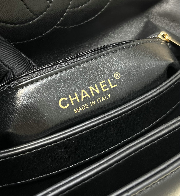 Chanel Flap Bag With Top Handle Black A92236