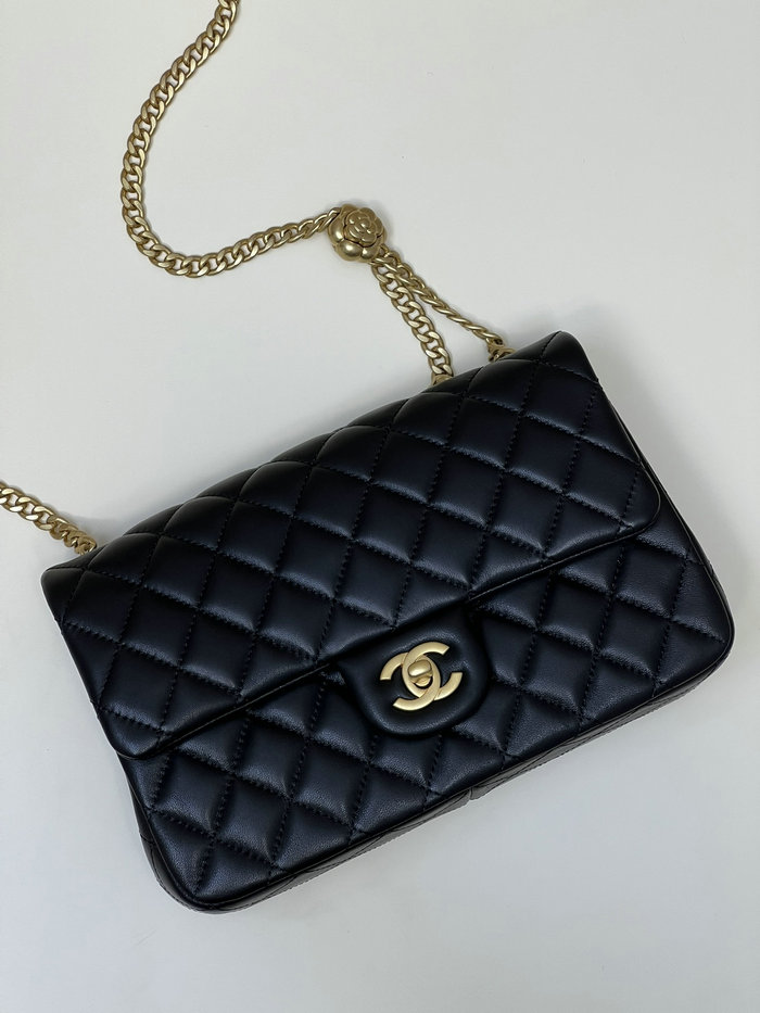 Chanel Lambskin Flap Bag Black AS4064