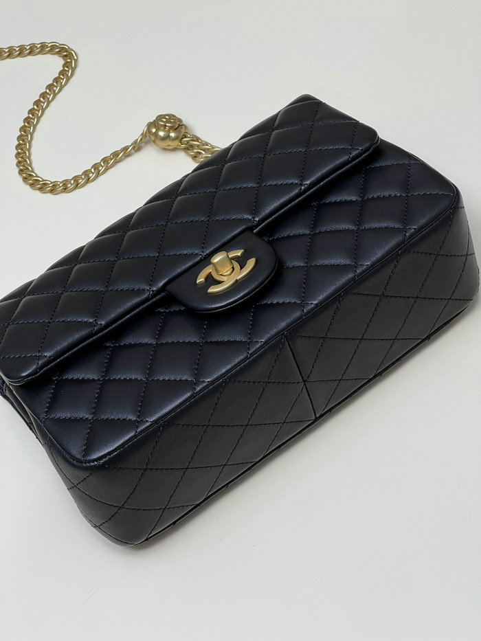 Chanel Lambskin Flap Bag Black AS4064