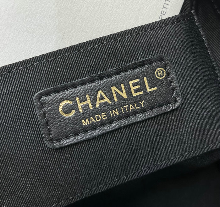 Chanel Shiny Calfskin Duma Backpack Black AS2908