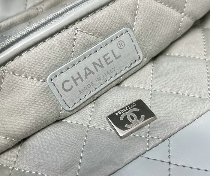 Chanel Shiny Calfskin Handbag Blue AS3261