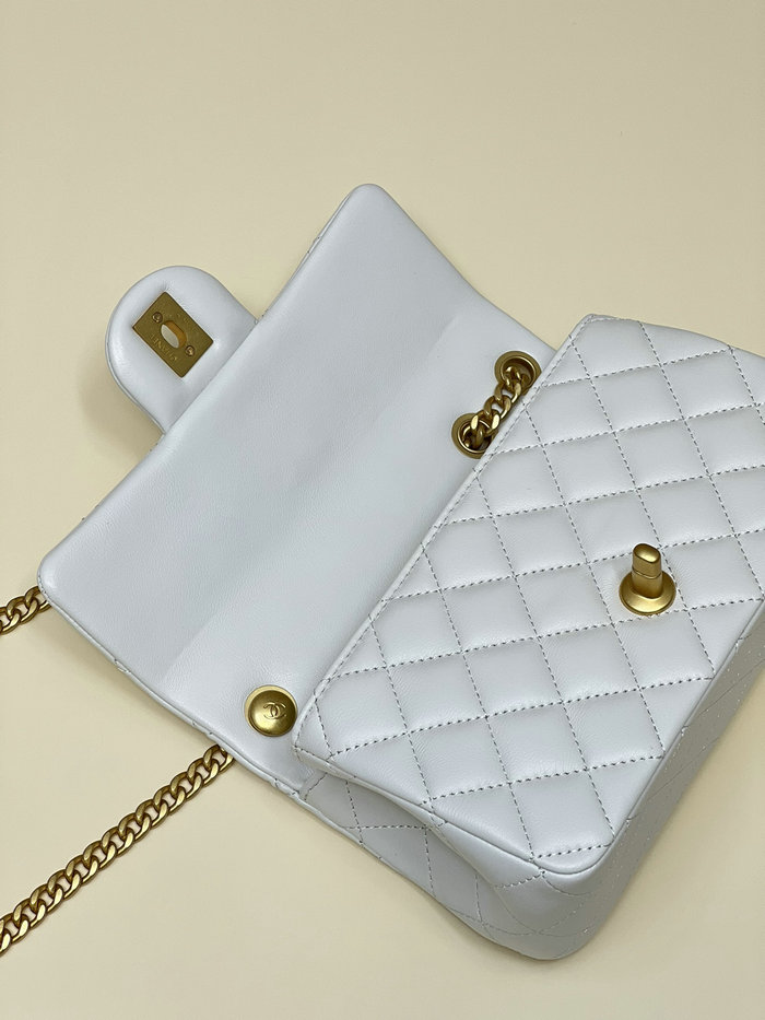 Chanel Small Flap Bag White AS4041