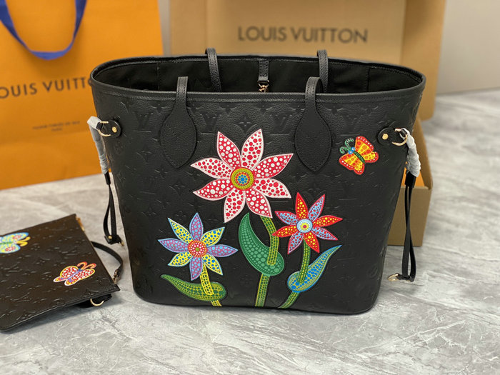 LV x YK Neverfull MM Black M21733