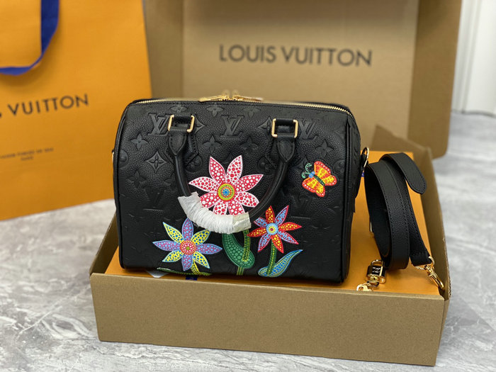 LV x YK Speedy Bandouliere 25 Black M46415