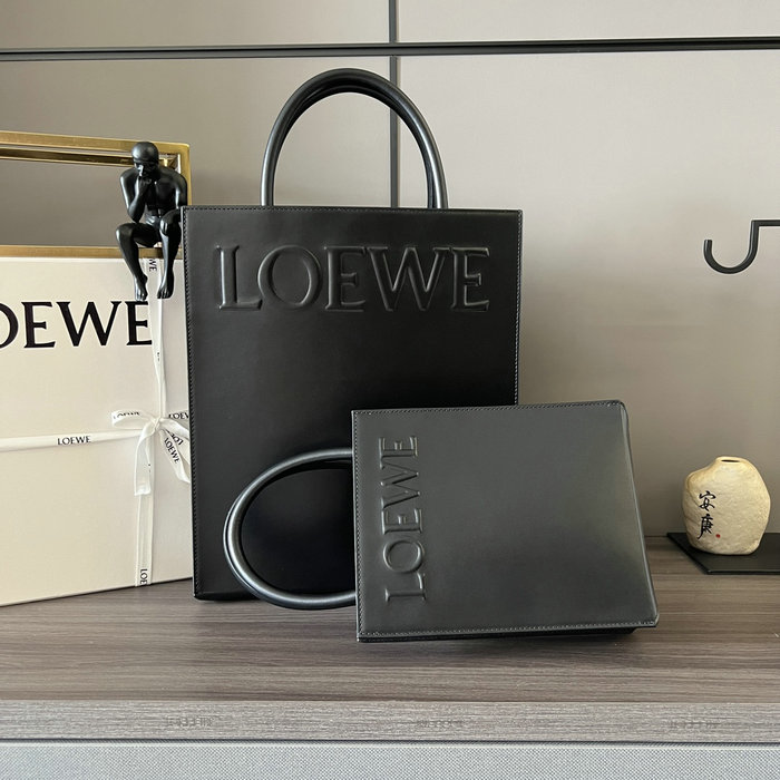 Loewe Standard A4 Leather Tote Black L652303