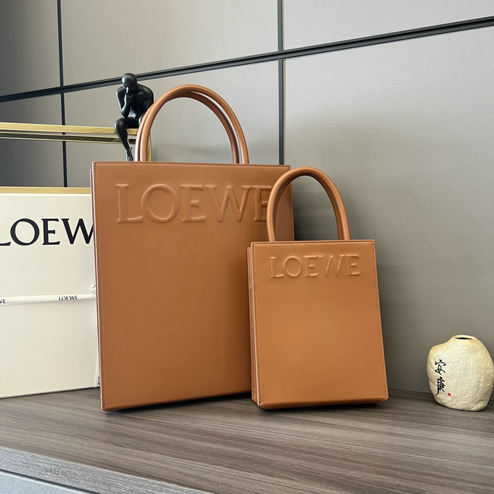 Loewe Standard A4 Leather Tote Brown L652303