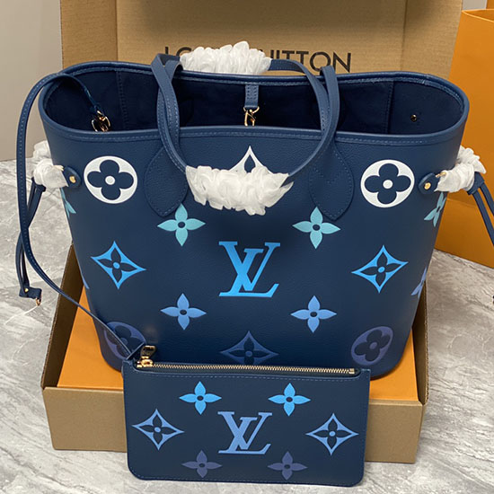 Louis Vuitton Neverfull MM Blue M46514