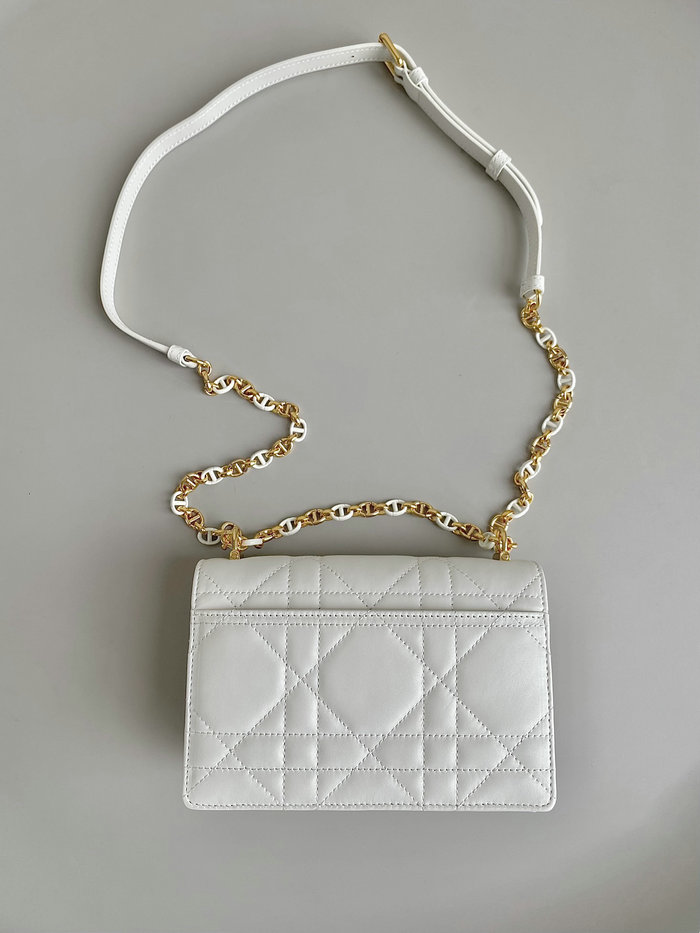 Miss Dior Caro Mini Bag White D6553