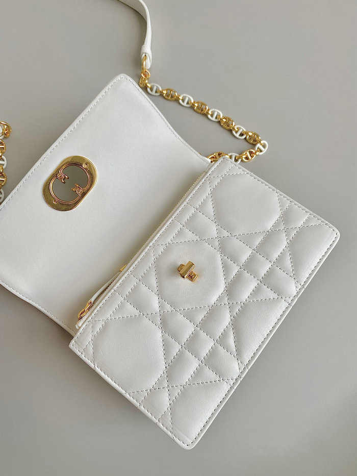 Miss Dior Caro Mini Bag White D6553