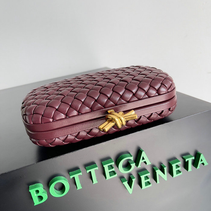 Bottega Veneta Classic Knot Clutch Burgundy B717622