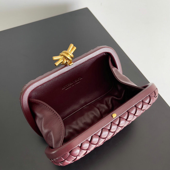 Bottega Veneta Classic Knot Clutch Burgundy B717622